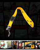 Yellow Muti-Pendant Car Key Holder Durable Key Strap Nylon Webbing