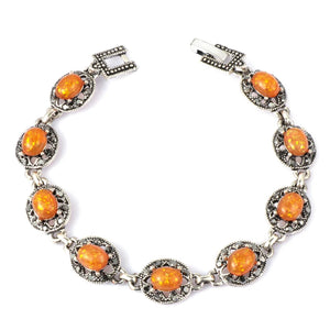 Yellow Opal Chain Bracelets for Woman Boho Style Ethnic Vintage Bangles