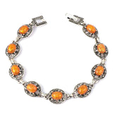 Yellow Opal Chain Bracelets for Woman Boho Style Ethnic Vintage Bangles