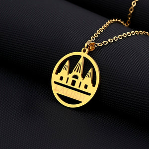Yezidi Lalish Pendant Necklace Stainless Steel Yazidis Jewelry