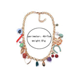 ZA Flower Necklace for Women Boho Chain Nature Stone Necklace