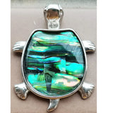 Abalone Shell Turtle Pendant Bead WB1046
