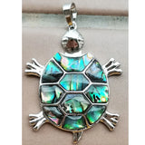 Abalone Shell Turtle Pendant Bead WB1046