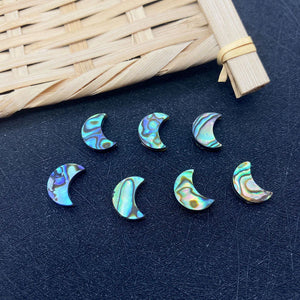 Abalone Shell Moon Pendant for DIY Earrings and Necklace