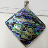 Abalone Shell Butterfly Heart Pendant Bead WFH337