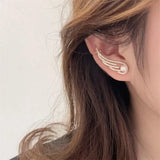 Zircon Angel Wings Ear Clip Earrings for Women Girls