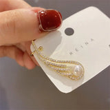 Zircon Angel Wings Ear Clip Earrings for Women Girls