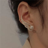 Zircon Angel Wings Ear Clip Earrings for Women Girls