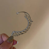 Zircon Angel Wings Ear Clip Earrings for Women Girls Non Piercing