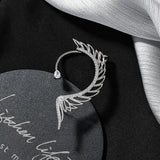 Zircon Angel Wings Ear Clip Earrings for Women Girls Non Piercing