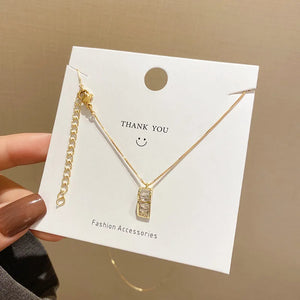Zirconium Whistle Necklace Women Titanium Steel Collarbone Chain