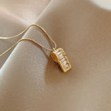 Zirconium Whistle Necklace Women Titanium Steel Collarbone Chain