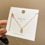 Zirconium Whistle Necklace Women Titanium Steel Collarbone Chain