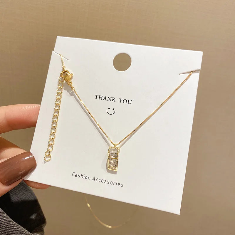 Zirconium Whistle Necklace Women Titanium Steel Collarbone Chain