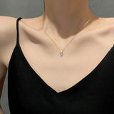 Zirconium Whistle Necklace Women Titanium Steel Collarbone Chain