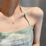 Zirconium Whistle Necklace Women Titanium Steel Collarbone Chain