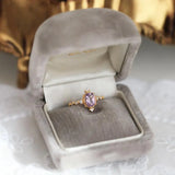 Amethyst Inlaid Adjustable Ring Court Charm Sweet Lady Jewelry