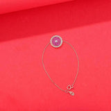 Peace Clasp Bracelet with Rose Inlay & Ancient Chinese Design