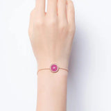 Peace Clasp Bracelet with Rose Inlay & Ancient Chinese Design