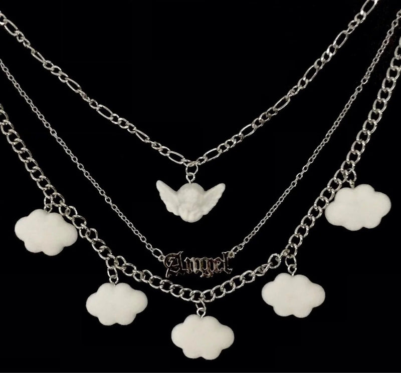 Angel Cloud Necklace Collarbone Chain Creative Ins Wind Jewelry