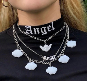 Angel Cloud Necklace Collarbone Chain Creative Ins Wind Jewelry