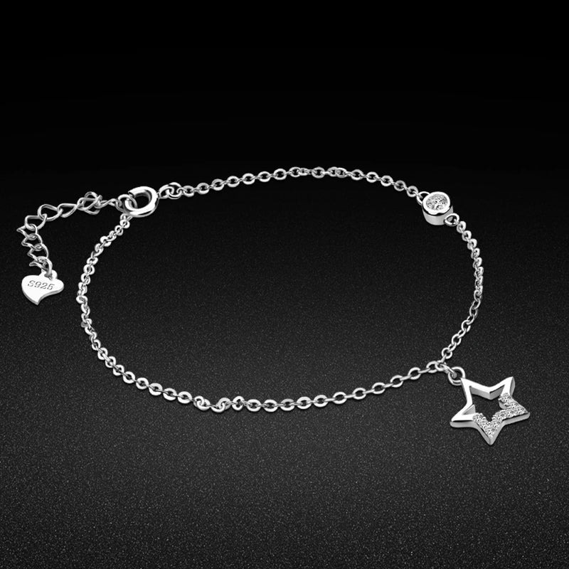 Chic 925 Silver Star Bracelet for Women