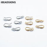 100pcs Copper/Cubic Zirconia Ear hook DIY Earrings Findings
