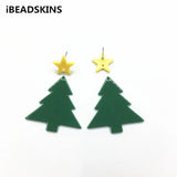 100pcs Acrylic Earring Studs/Christmas Tree Charm, DIY Jewelry Making