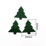 100pcs Acrylic Earring Studs/Christmas Tree Charm, DIY Jewelry Making
