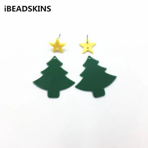 100pcs Acrylic Stud Earring/Christmas Tree Charm DIY