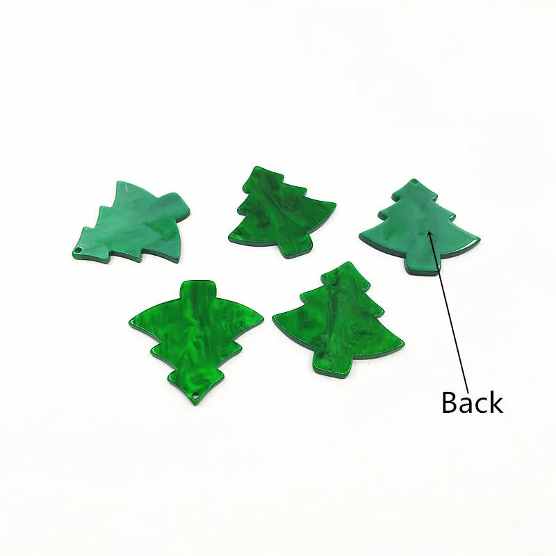 100pcs Acrylic Stud Earring/Christmas Tree Charm for Jewelry Making DIY