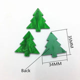 100pcs Acrylic Stud Earring/Christmas Tree Charm,Jewelry Making DIY