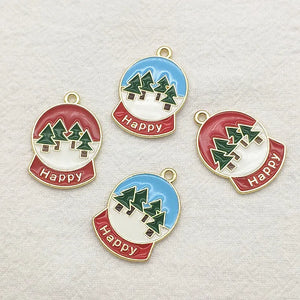 100pcs Christmas Tree Pendant for Jewelry DIY, Holiday Findings