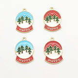 100pcs Christmas Tree Pendant for Jewelry DIY, Holiday Findings