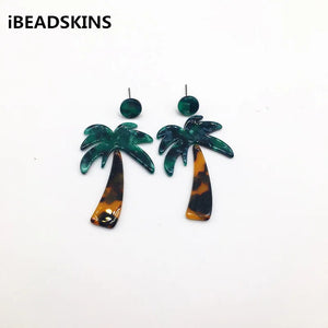 100pcs Coconut Tree Earrings Accessories for Jewelry Making