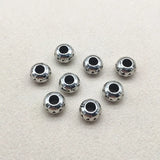 1000pcs CCB Rhodium Wheel Shape Beads for Earrings - 10X6mm