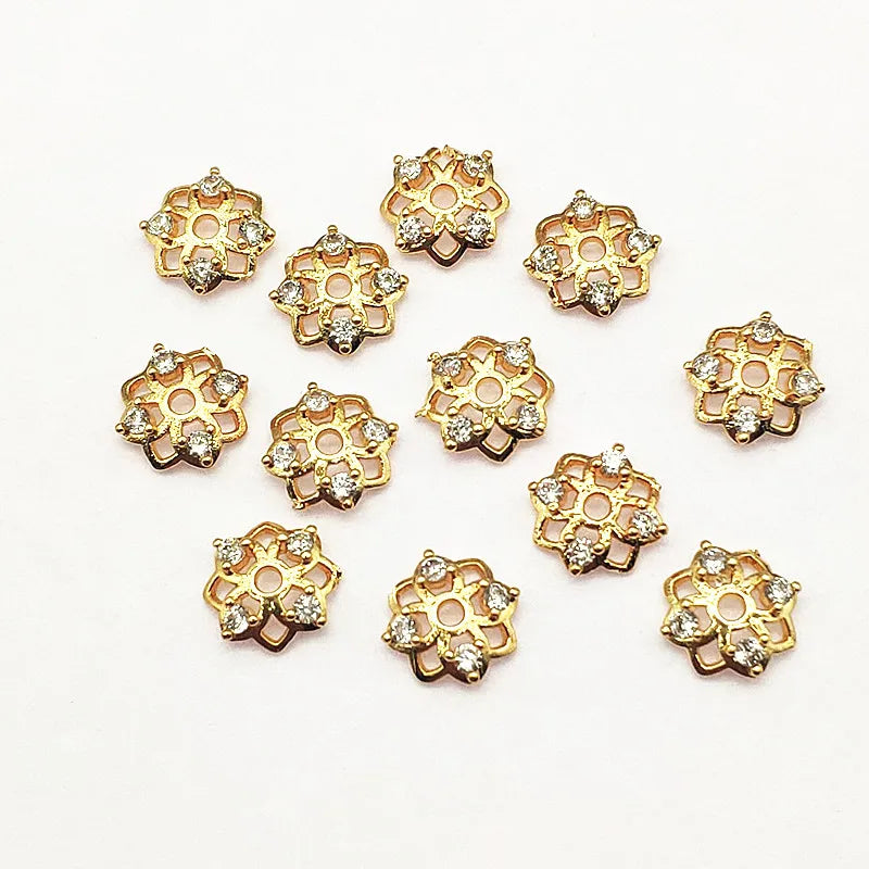 10mm CZ Base Spacers for Jewelry Making - 100pcs