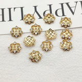 10mm CZ Base Spacers for Jewelry Making - 100pcs