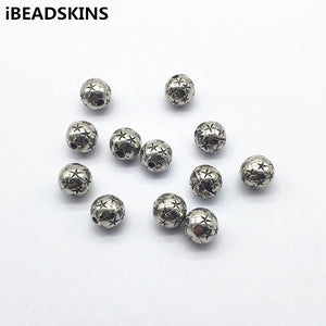 500pcs CCB Rhodium Round Beads for Earrings, DIY Jewelry Findings
