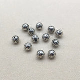 500pcs CCB Rhodium Round Beads for Earrings, DIY Jewelry Findings