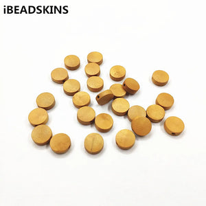 500pcs 10mm Painted Wood Coin Beads for Earrings DIY