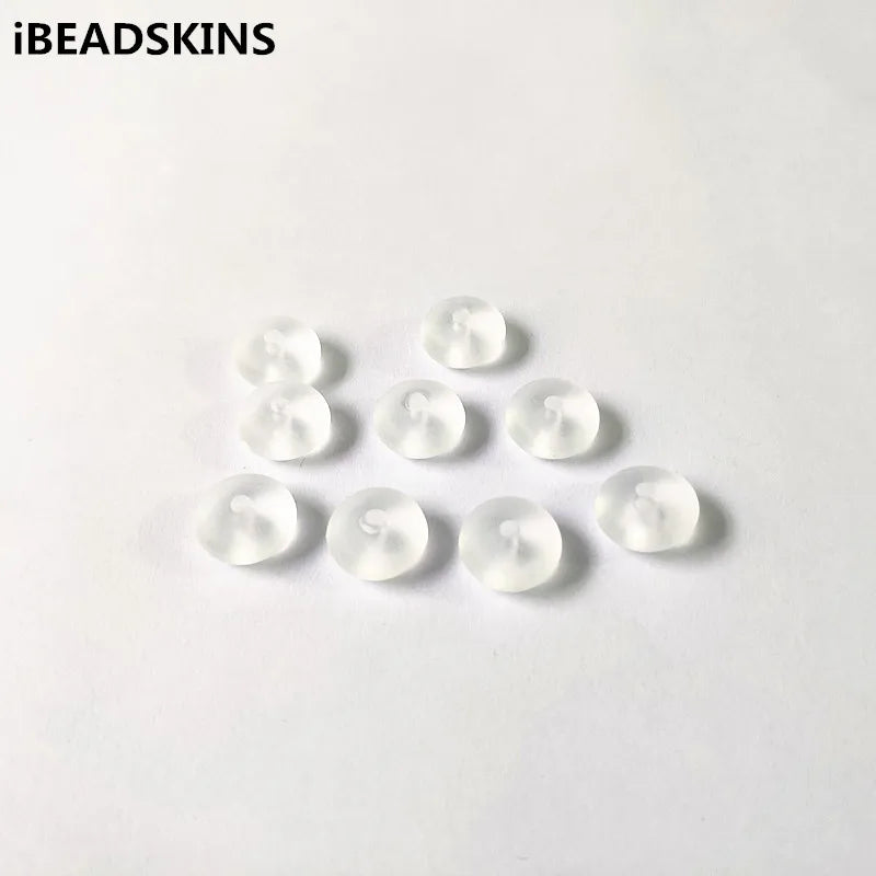 1400pcs Frosted Oblate Spacer Beads for Jewelry Making