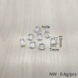 Clear Acrylic Faceted Cuboid Beads for Jewelry Making