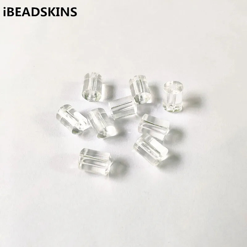 Clear Acrylic Cylinder Shape Beads for Jewelry Making 1100pcs