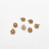 CZ Round Shape Charm for Earrings DIY - 100pcs