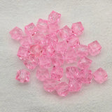 10x9mm Clear Acrylic Cube Faceted Beads for Jewelry Making