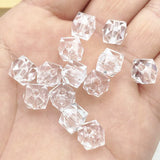10x9mm Clear Acrylic Cube Faceted Beads for Jewelry Making