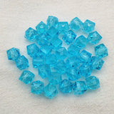 10x9mm Clear Acrylic Cube Faceted Beads for Jewelry Making