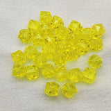 10x9mm Clear Acrylic Cube Faceted Beads for Jewelry Making