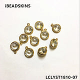 Copper Zircon Round Connector 11mm 50pcs